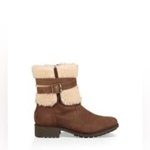UGG Blayre boot lll cognac suede Sherpa lined size 9